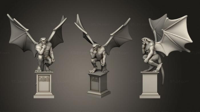 Статуэтки герои, монстры и демоны (Голиаф, STKM_2578) 3D модель для ЧПУ станка